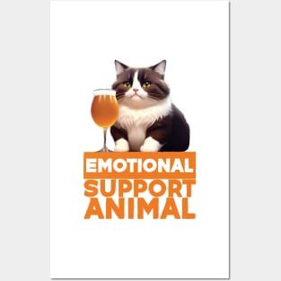 Just a Purrfect Emotional Support Animal Cat Posters and Art